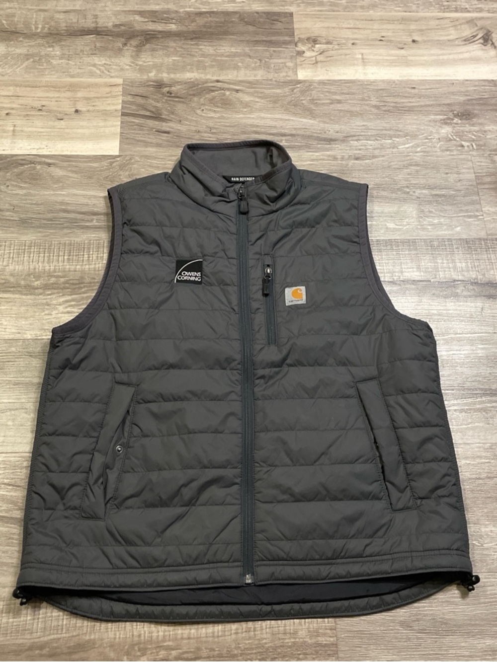 Carhartt Rain Defender Quilted Vest in Dark Gray